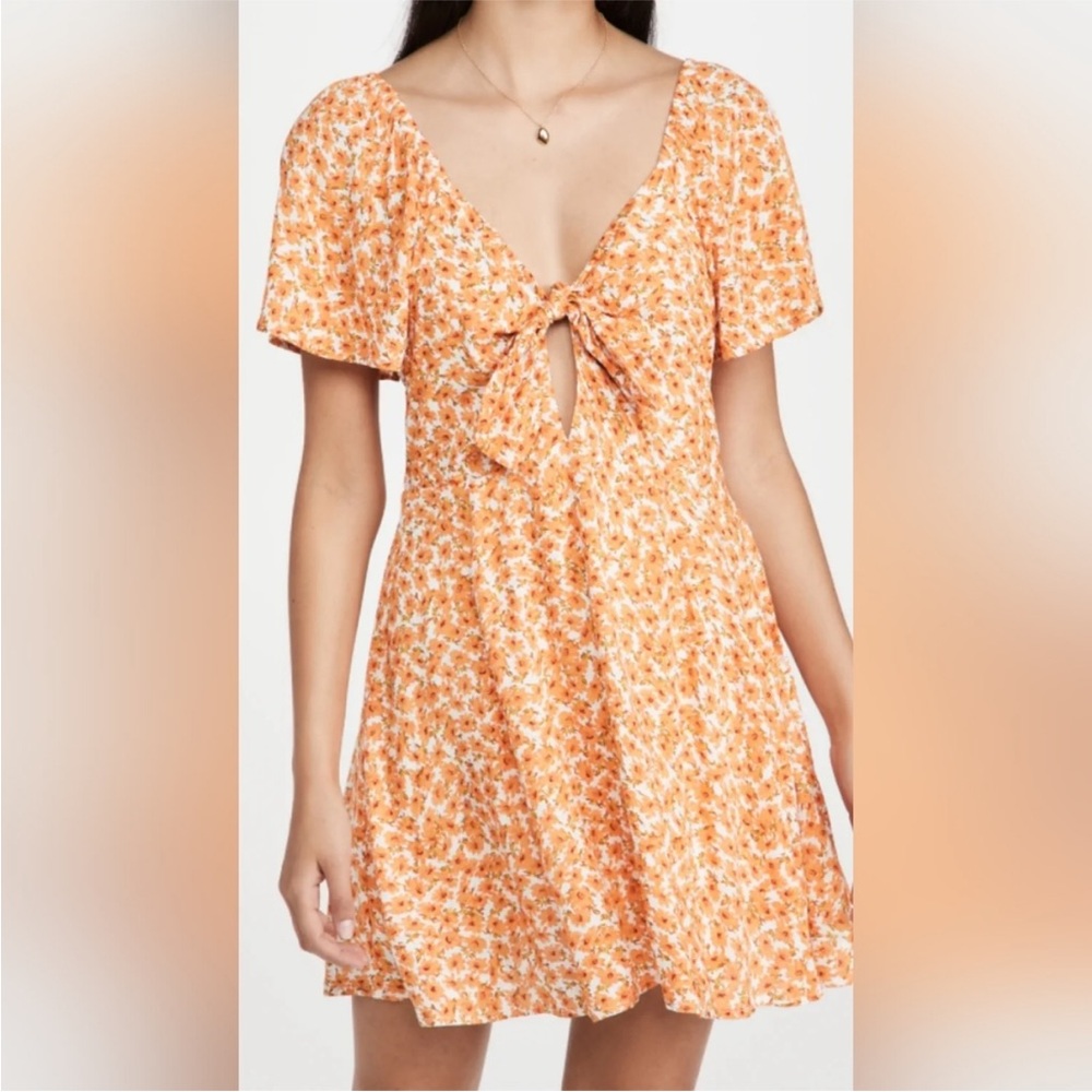 MINKPINK Orange Floral Mini Dress